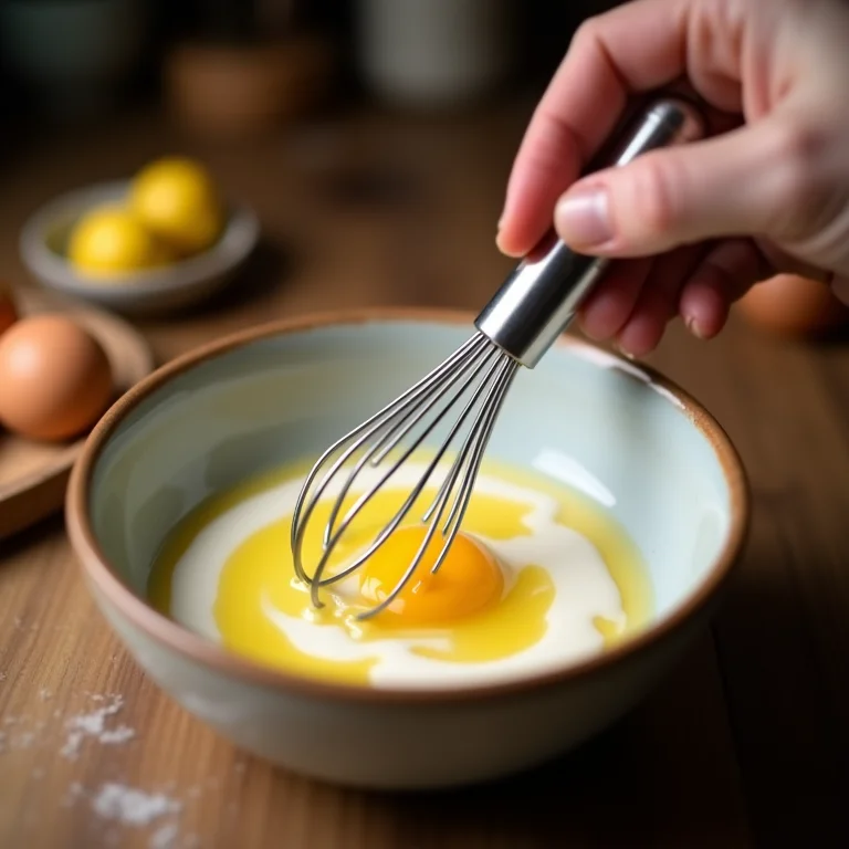 Creme fofo de ovos e açúcar