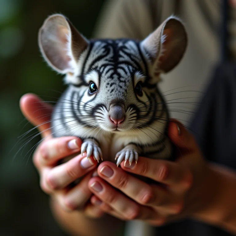 Cuidados essenciais com as chinchilas: inspeção da pelagem.