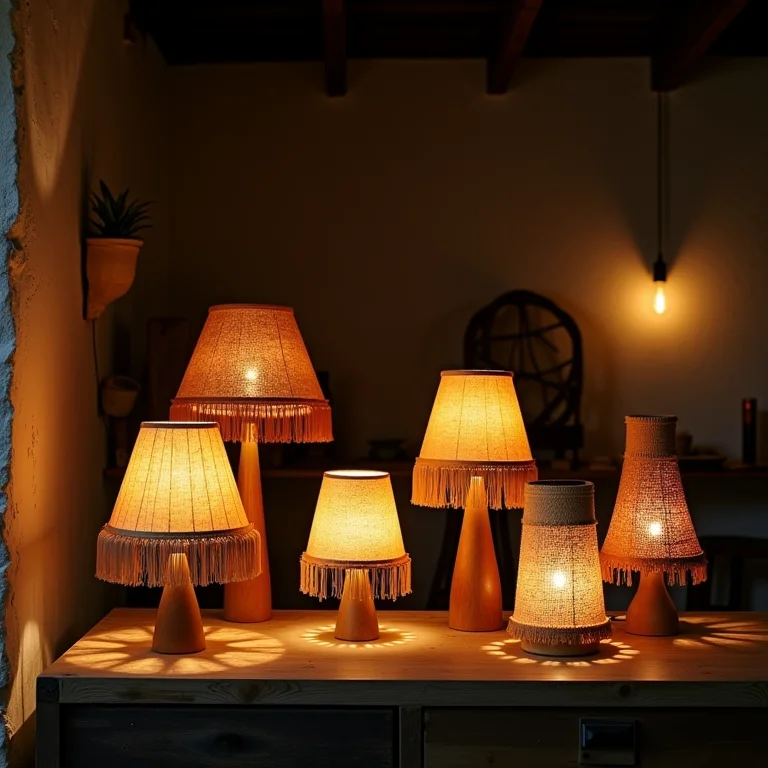 Cúpulas artesanais da Ana em oficina rústica