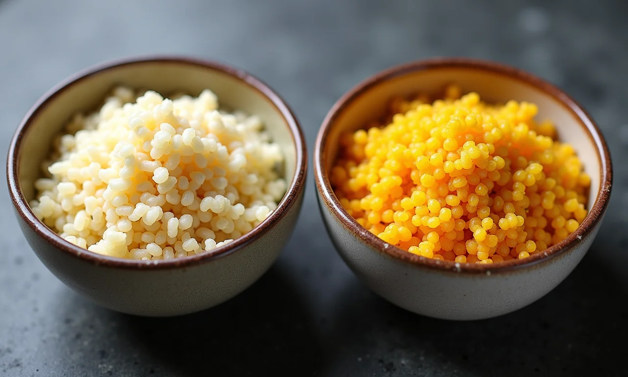 Cuscuz fresco versus cuscuz do dia anterior para farofa.