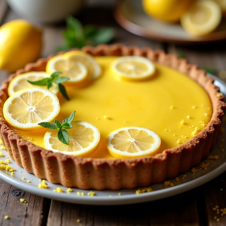 Decoração charmosa para pavê de limão.