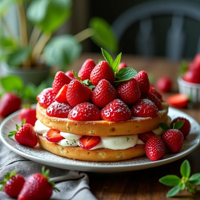 Decoração charmosa para um pavê de morango especial