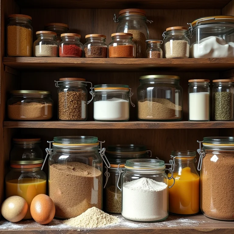 Despensa com alimentos não setorizados.