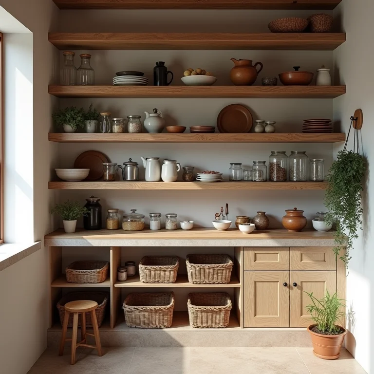 Despensa com espaço vertical não aproveitado.