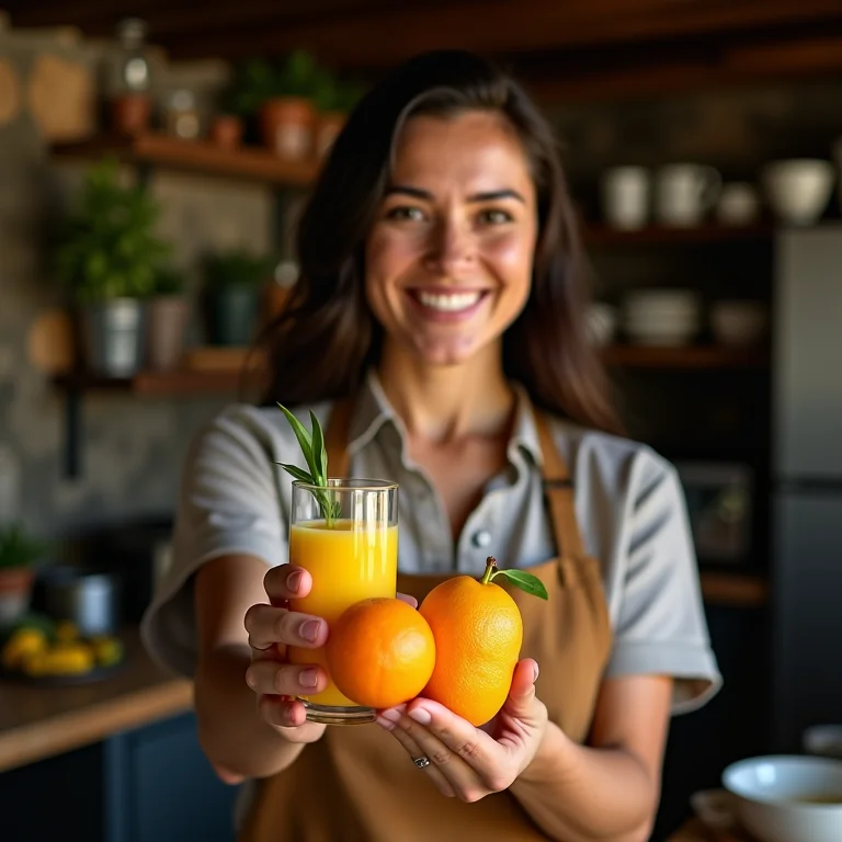 Dica da anfitriã: suco de pitanga e laranja