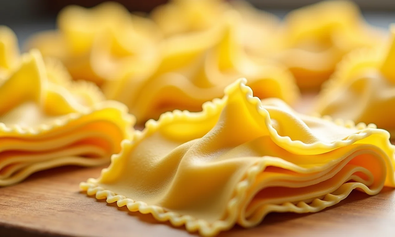 Diferentes tipos de massa para lasanha.