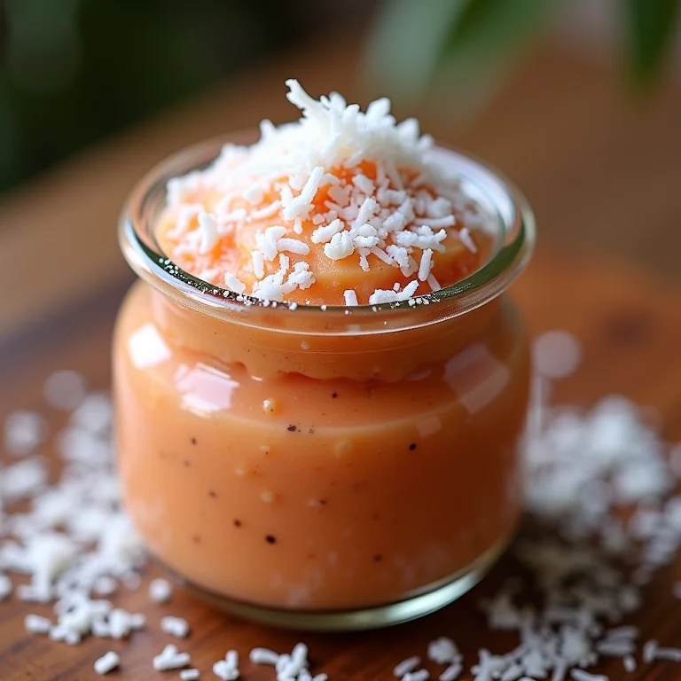 Doce de abóbora com coco em pote de vidro