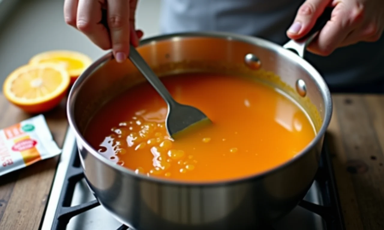 Doce de laranja com adoçante.