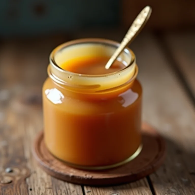 Doce de leite caseiro em pote de vidro