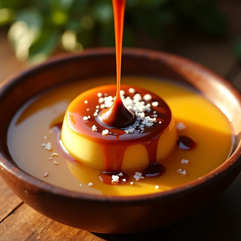 Doce de leite com chocolate e flor de sal.