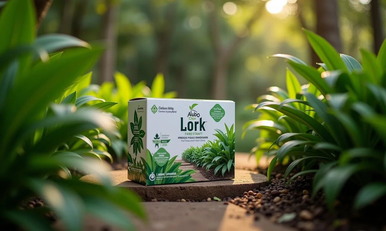 Embalagem de Adubo NPK Forth Jardim em ambiente de jardim.