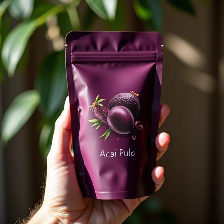 Escolhendo a melhor polpa de açaí para uma tigela deliciosa.