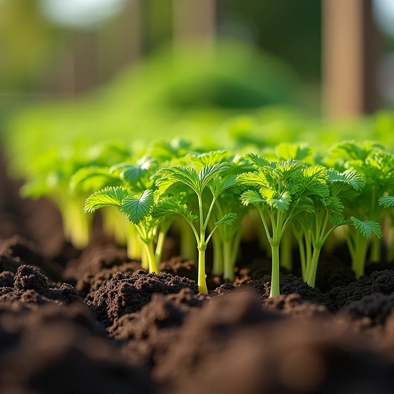 Espaçamento correto entre as mudas de cenoura