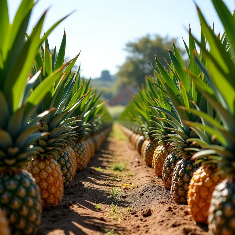 Espaçamento ideal entre plantas de abacaxi.
