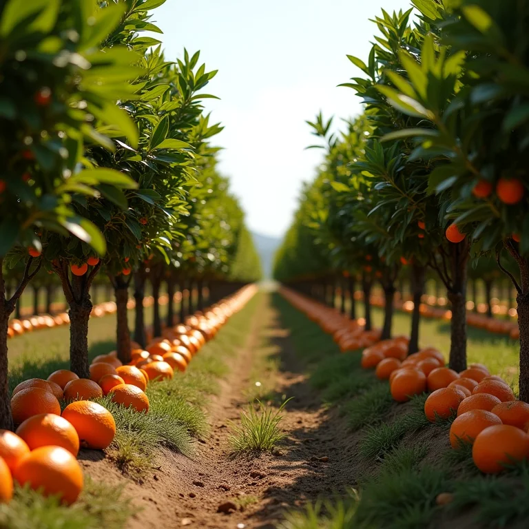 Espaçamento ideal no plantio de tangerina ponkan.
