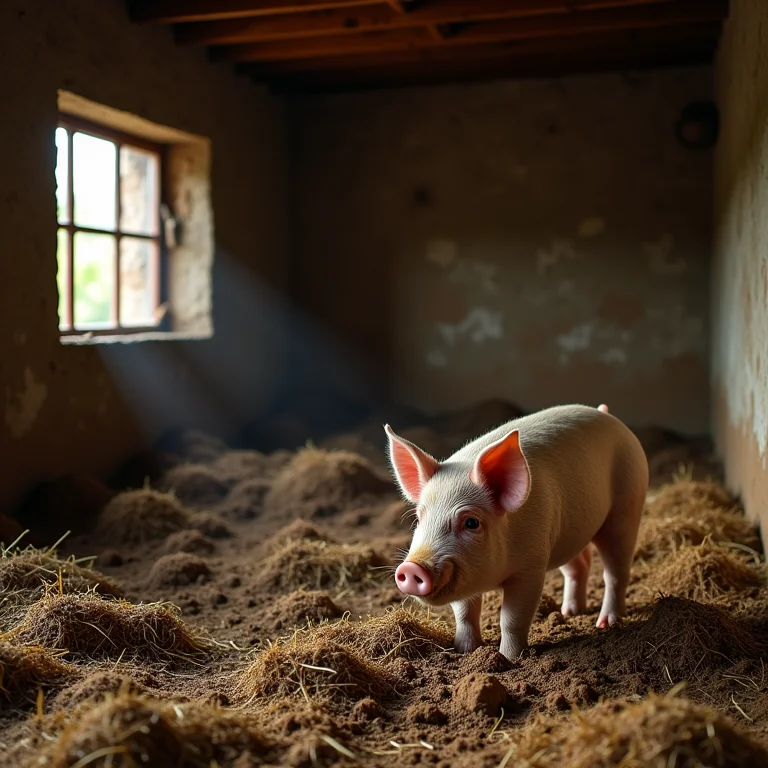 Espaço adequado para um mini porco vietnamita