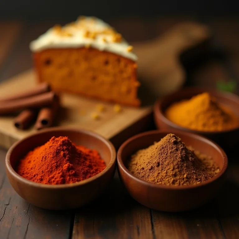 Especiarias que realçam o sabor do Bolo de Cenoura.