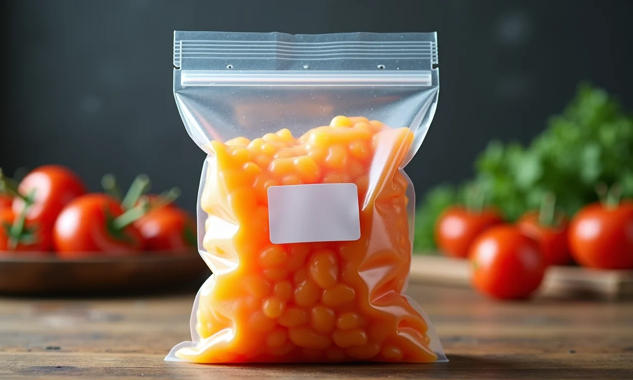 Farofa de cuscuz congelada em saco próprio.