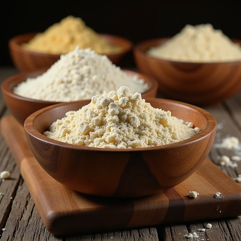 Feijão tropeiro sendo preparado com diferentes tipos de farinha.