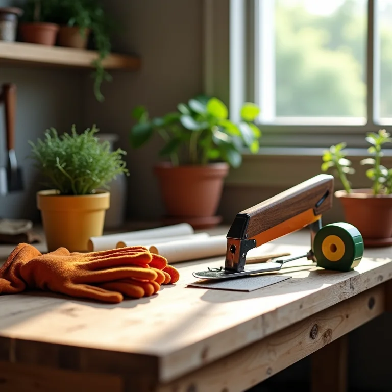 Ferramentas e materiais necessários para construir a horta vertical de palete.