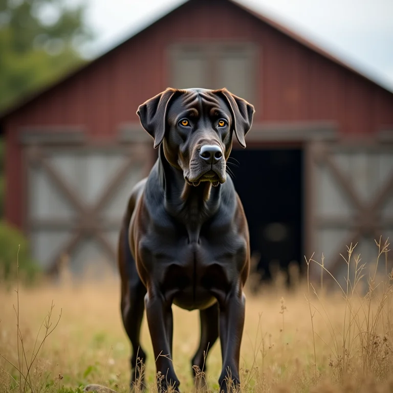 Fila Brasileiro de guarda em sítio