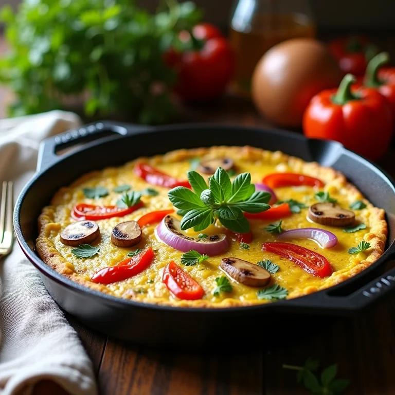Frittata com legumes variados
