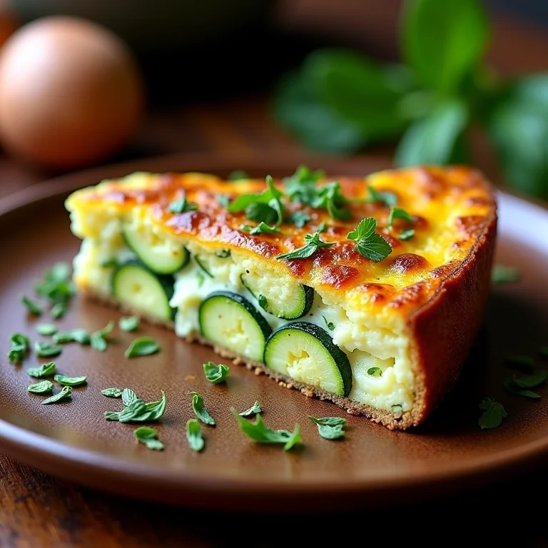 Frittata de abobrinha com queijo de cabra