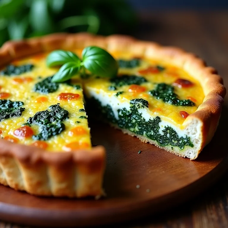 Frittata de espinafre com ricota