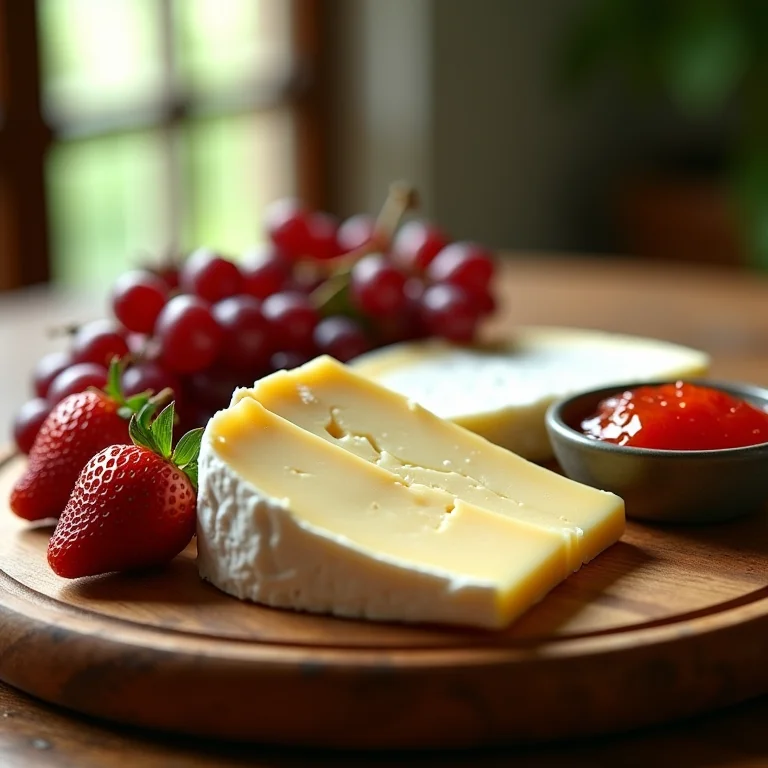 Frutas com geleia de pimenta