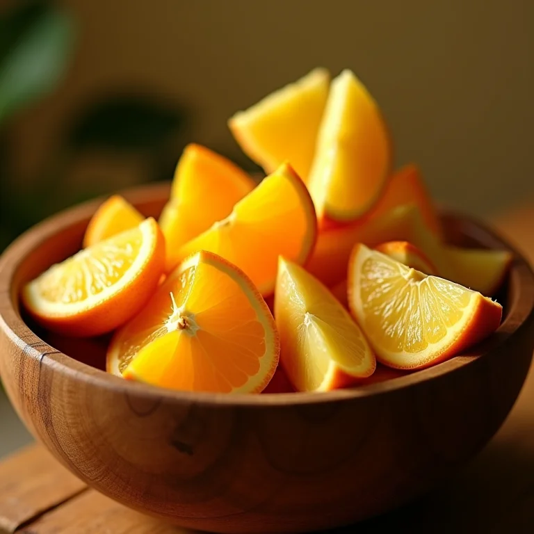 Frutas frescas para adicionar ao vinho quente.