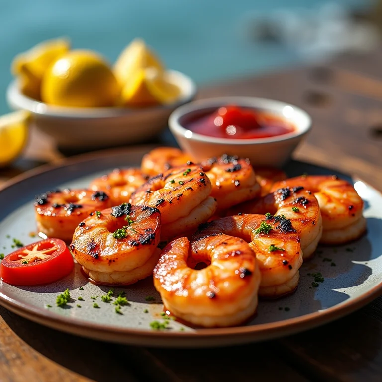 Frutos do mar com geleia de pimenta