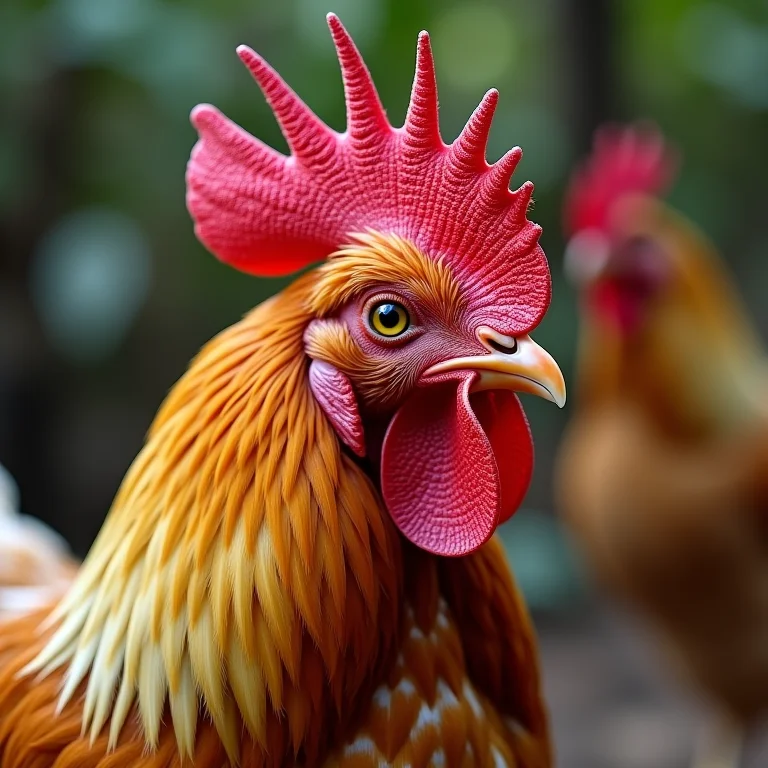 Galinha Polonesa com topete extravagante.