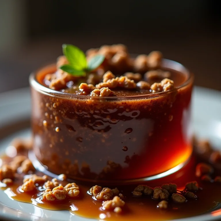 Geleia de café em sobremesas criativas.