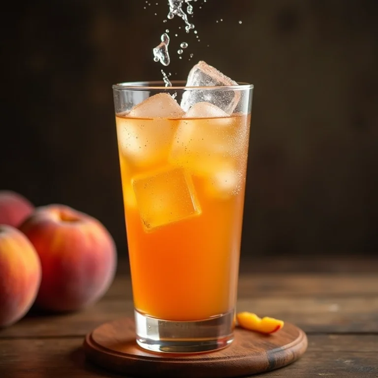 Gelo sendo adicionado ao chá gelado