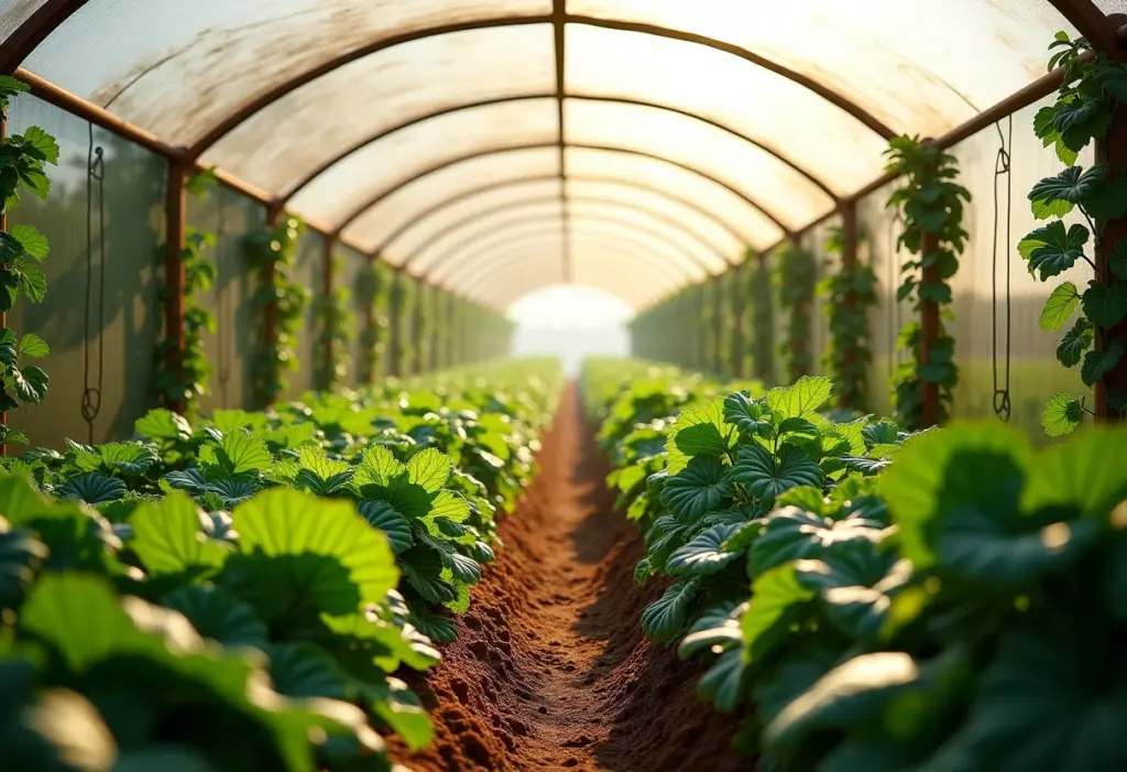 Telas de sombreamento: o truque para plantas perfeitas no calor Horta com telas de sombreamento de diferentes porcentagens.