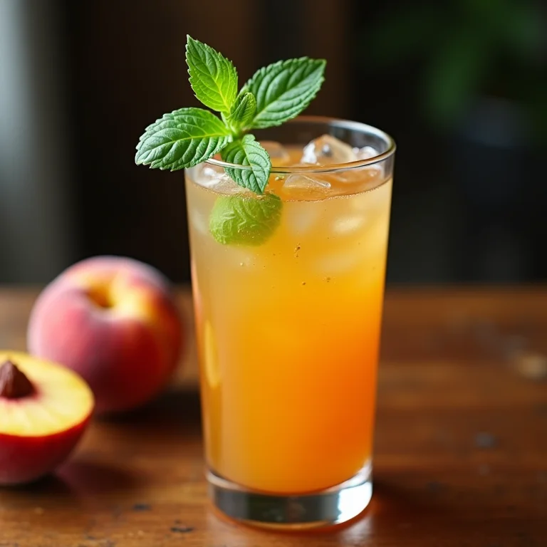 Hortelã fresca no chá gelado