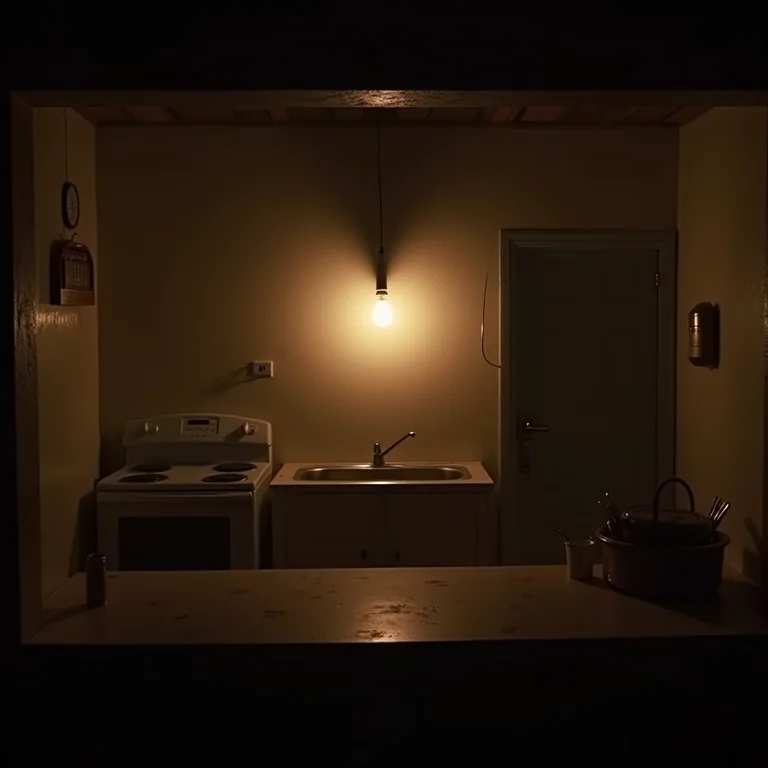 Iluminação inadequada com lâmpadas fortes e fracas.