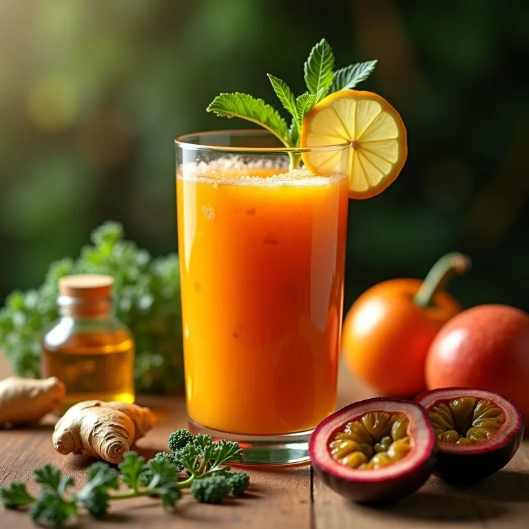 Ingredientes e benefícios do suco de maracujá com couve