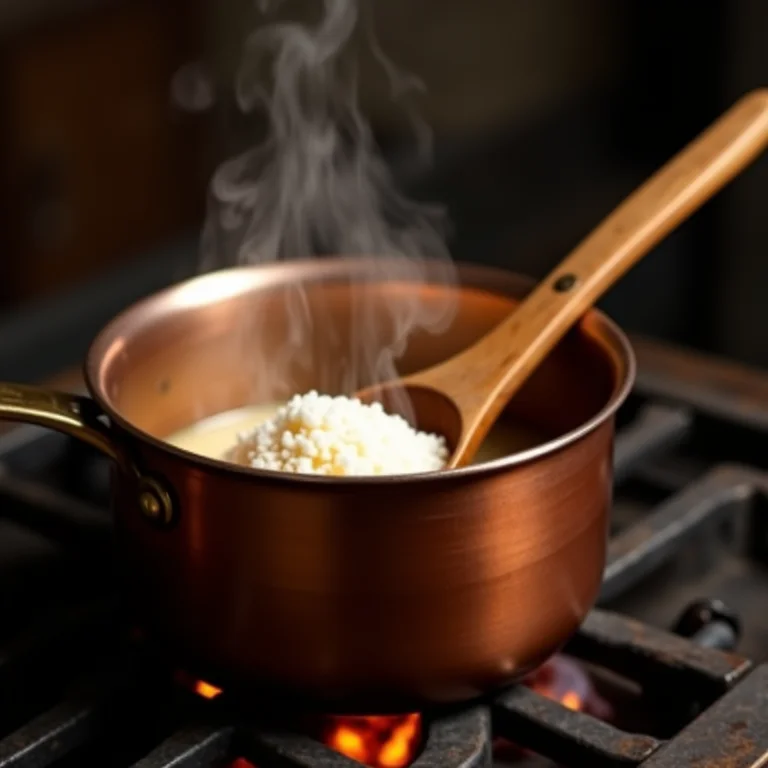 Ingredientes para a calda de caramelo.