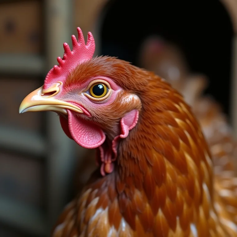 Inspeção de piolhos em galinhas