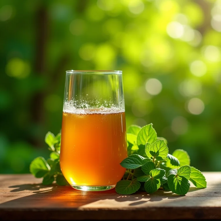Kombucha de chá verde para aumentar a energia.