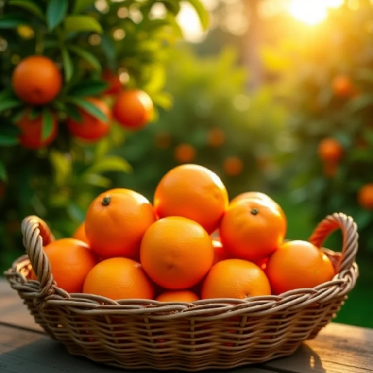 Laranjas Frescas no Pomar
