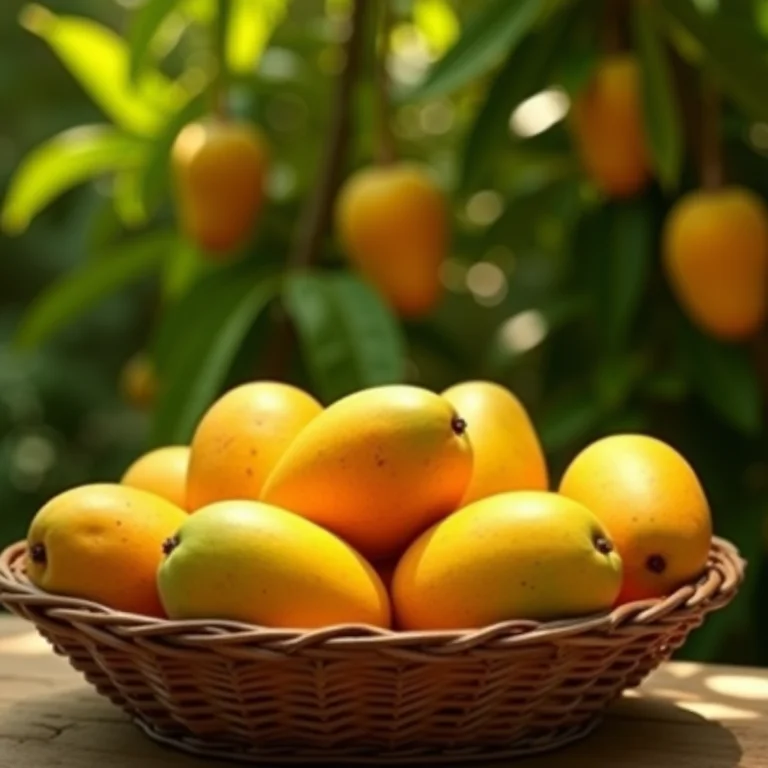 Mangas frescas e saborosas.