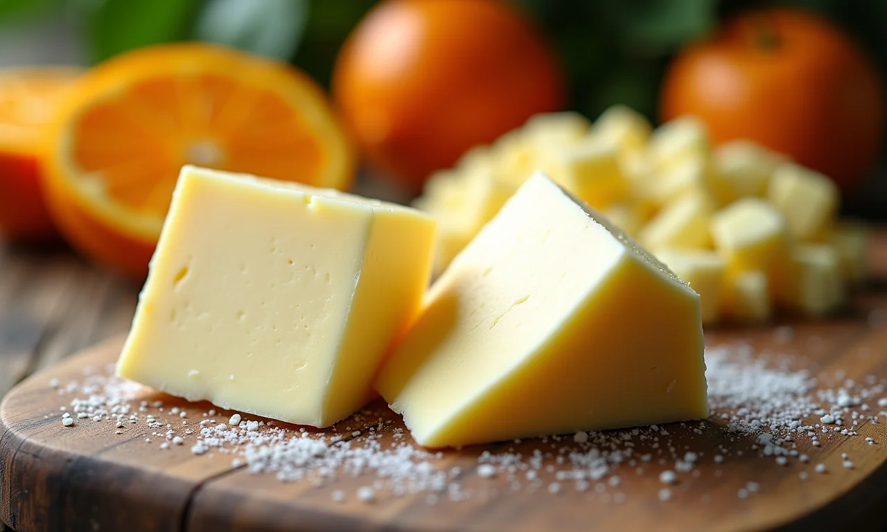 Manteiga com e sem sal ao lado dos ingredientes do brigadeiro de laranja.