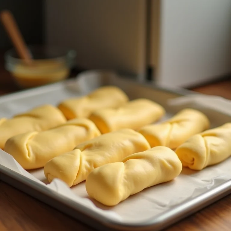 Massa de biscoito de queijo sendo congelada