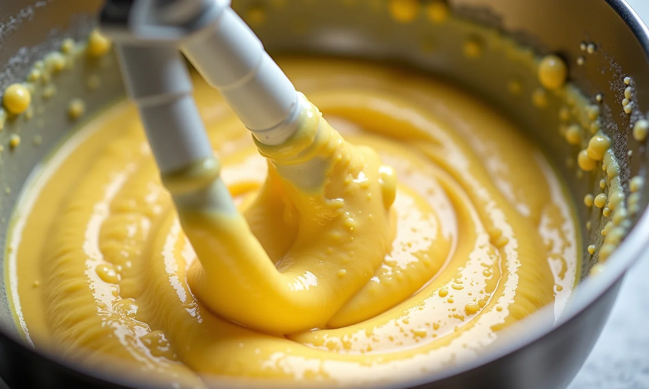 Massa de bolo de limão com sementes de papoula.