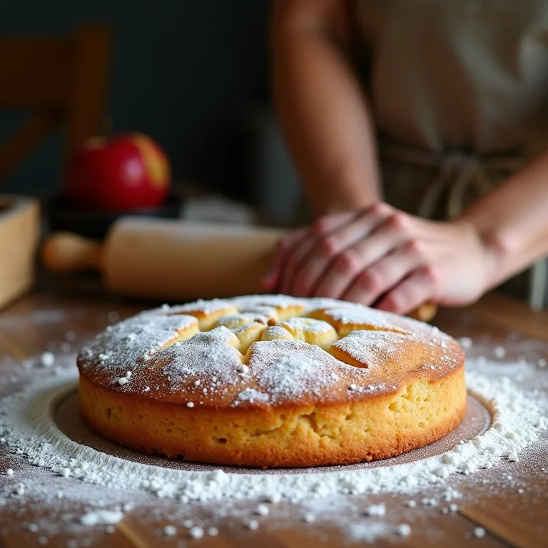 Massa perfeita do bolo de maçã