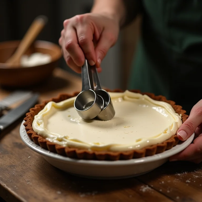 Medindo os ingredientes para a torta de coco.