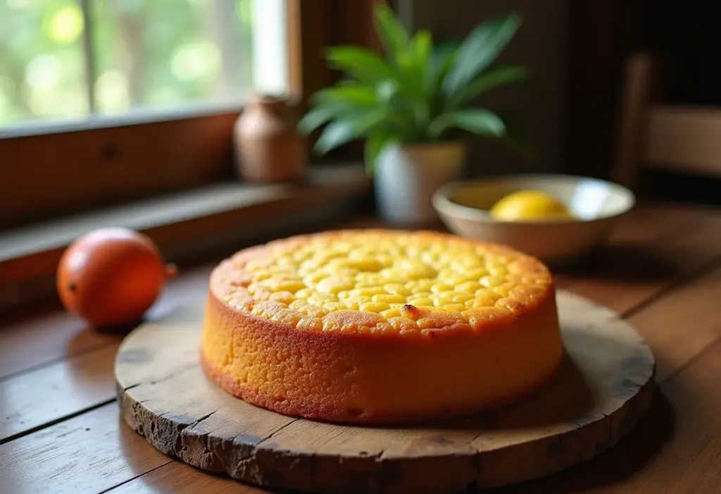 Mesa com bolo de fubá e goiabada, receita mineira