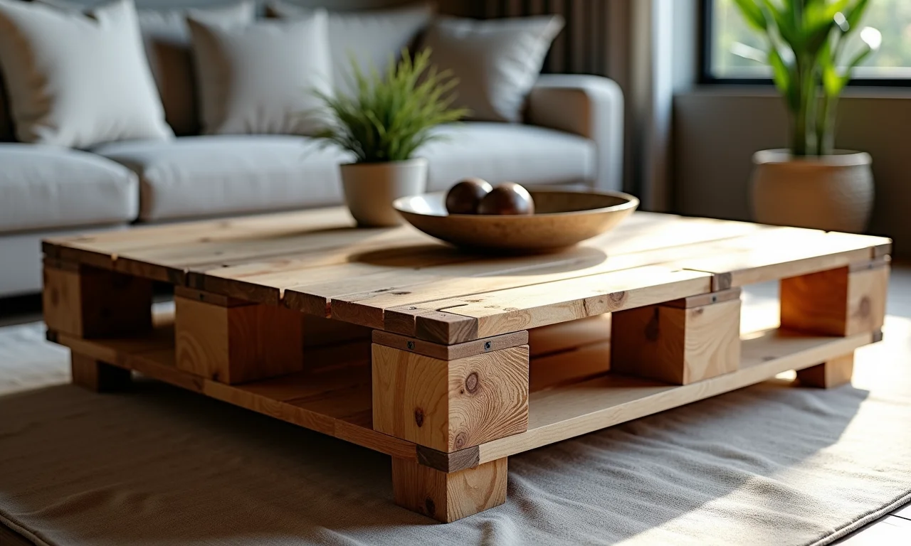 Mesa de centro de palete: versatilidade e customização para sua casa.